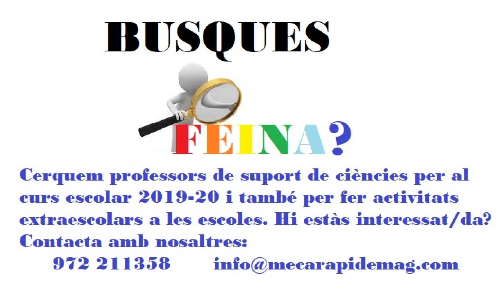 Si estàs buscant feina... contacta amb nosaltres!